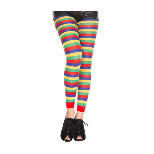 Legging fantaisie coloré bandes horizontales 